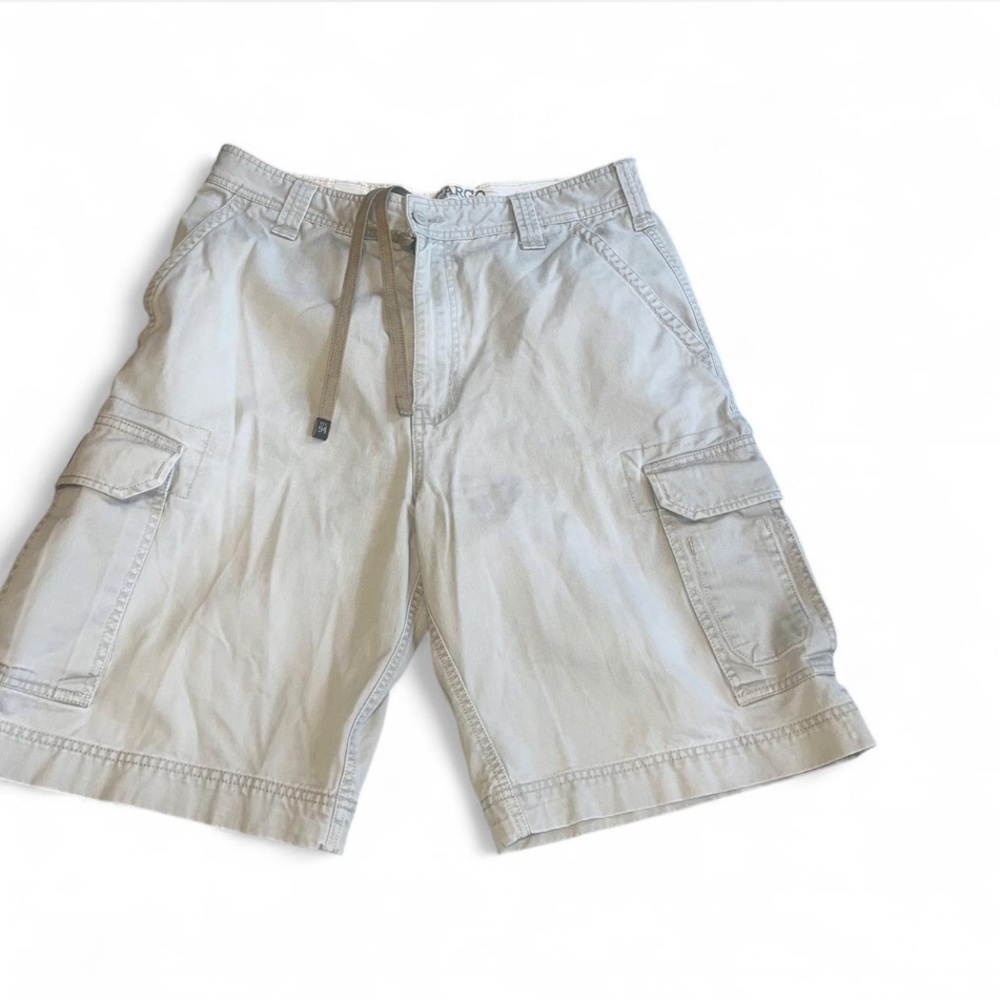 Casual Men's Cargo Jorts Shorts in Light Khaki - Relaxed Pocketed